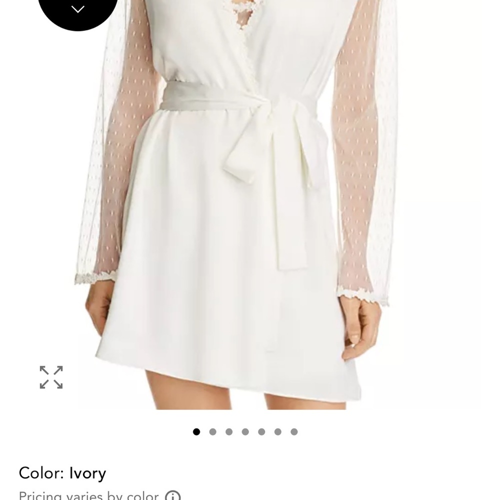 Elegant Ivory Wrap Dress Lace Flora Nicrooz size XS New without tags